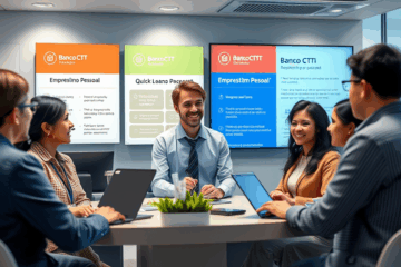 Imagem de um cliente satisfeito após receber um empréstimo do Banco CTT rapidamente.