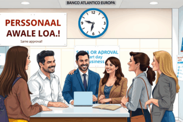 Imagem ilustrativa de um empréstimo pessoal do Banco Atlântico Europa mostrando facilidade e liberação rápida.