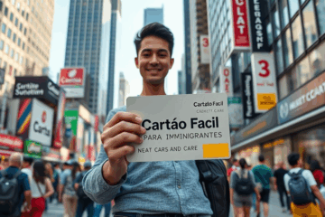 Imagem de um cartão de crédito que representa facilidade para imigrantes na obtenção de crédito.