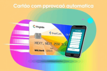 Imagem representativa de um cartão com aprovação automática mostrando facilidade e praticidade na obtenção de crédito.