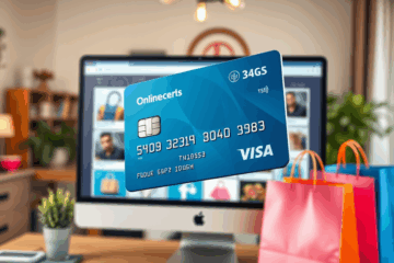 Imagem de um cartão virtual, simbolizando segurança total para compras online.