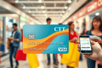 Imagem do Cartão CTT, um cartão de crédito sem anuidade, destacando suas vantagens e acessibilidade.