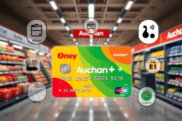Imagem ilustrativa do Cartão Oney Auchan, destacando suas funcionalidades e vantagens na hora das compras.